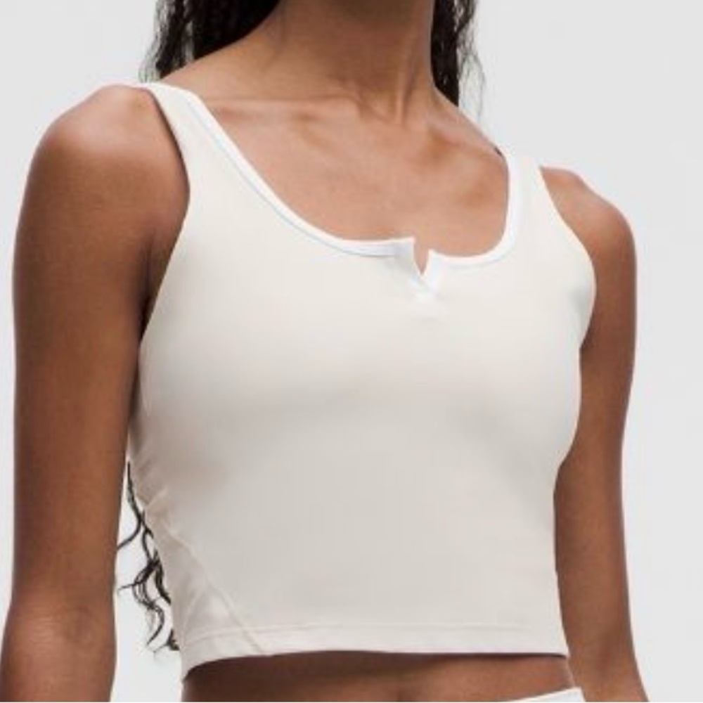 🍋LULULEMON Align Notched‎ neck tank top bone color size 12 - Picture 1 of 5